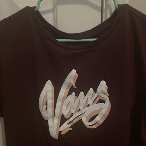 Vans maroon short sleeve